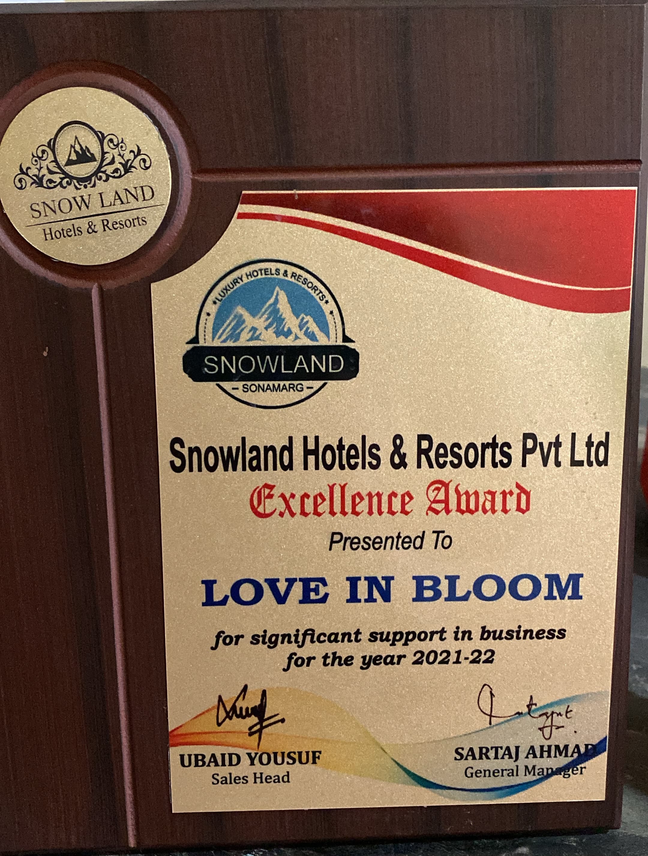 Excellence Award for Business Support